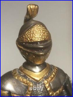 Giuseppe Vasari Bronze Silver Gold Prussian Warrior Figur\ine