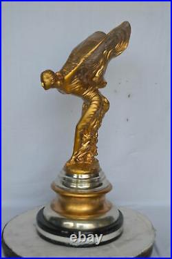 Gold and Silver Rolls Royce Bronze Statue Size 14L x 14W x 32H