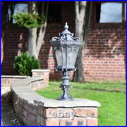 Grand Ornate Gilded Bronze Outdoor Pillar Light 76cm