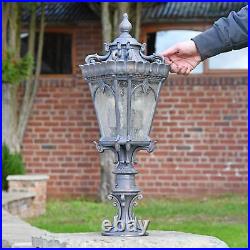 Grand Ornate Gilded Bronze Outdoor Pillar Light 76cm