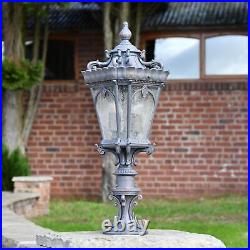 Grand Ornate Gilded Bronze Outdoor Pillar Light 76cm