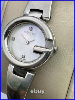 Gucci Guccissima Mother of Pearl Diamond Dial Watch