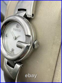 Gucci Guccissima Mother of Pearl Diamond Dial Watch