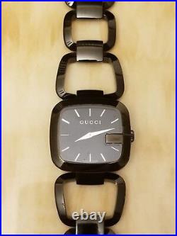 Gucci Women's Watch G- Series Black Steel Swiss Made 125.4, retail price $795