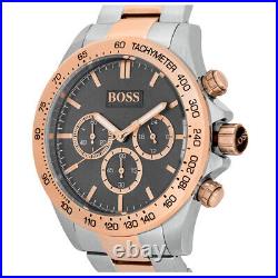 Hugo Boss 1513339 Ikon Two Tone Rose Gold & Silver Men's Watch 2 YR WARRANTY