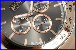 Hugo Boss Men's Watch Chronograph Ikon Two Tone Rose Gold Silver HB1513339 New
