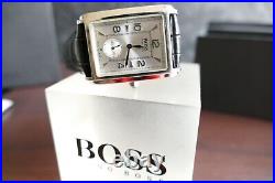 Hugo Boss mens Metropolis tank swiss made silver dial 1100 suit wrist watch £395