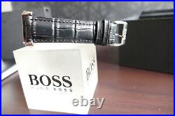 Hugo Boss mens Metropolis tank swiss made silver dial 1100 suit wrist watch £395