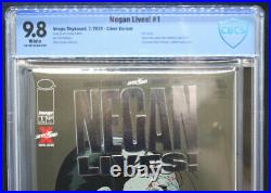 Image TWD Negan Lives #1 GOLD / SILVER / BRONZE CBCS 9.8 COVER SET ALL 3