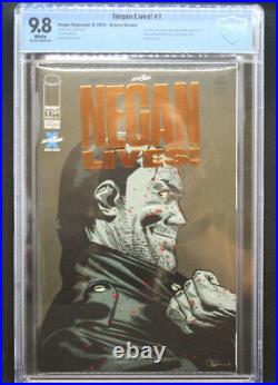 Image TWD Negan Lives #1 GOLD / SILVER / BRONZE CBCS 9.8 COVER SET ALL 3