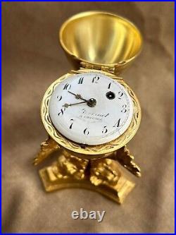 Imperial Russian Silver & Bronze Gold Filled Easter Egg Watch Nickolas I