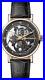 Ingersoll The Herald Automatic Watch Skeleton Dial Black Leather Strap Watch