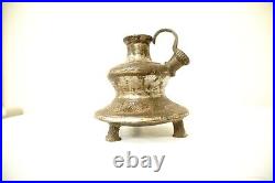 Islamic Silver Gilded Bronze Hookah base from North India with certification