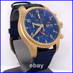 Iwc Pilot's Bronze Watch Chronograph 41mm Iw388109 Blue