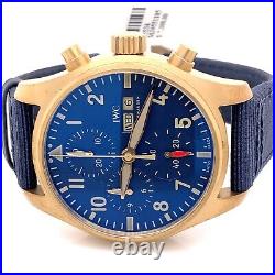 Iwc Pilot's Bronze Watch Chronograph 41mm Iw388109 Blue