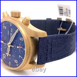 Iwc Pilot's Bronze Watch Chronograph 41mm Iw388109 Blue