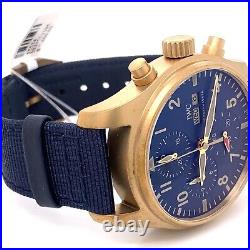 Iwc Pilot's Bronze Watch Chronograph 41mm Iw388109 Blue