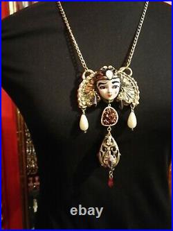 Jewelry Luxury Necklace Pendant Art Deco No Gold Silver Diamond Stones Rare