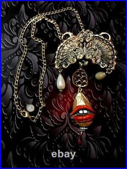Jewelry Luxury Necklace Pendant Art Deco No Gold Silver Diamond Stones Rare