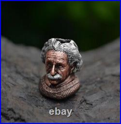 Knife Bead Einstein Bronze Nickel Silver EDC Paracord Lanyard Charm