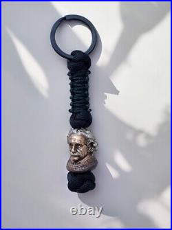 Knife Bead Einstein Bronze Nickel Silver EDC Paracord Lanyard Charm