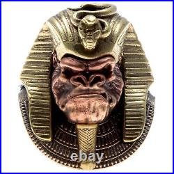 Knife Bead Pharaoh Gorilla Bronze Brass Nickel Silver EDC Paracord Lanyard Charm
