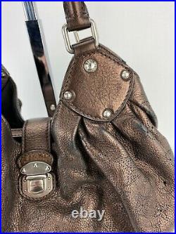 LOUIS VUITTON Tote Mahina L Shoulder Bag Bronze Silver Hardware Authentic A636