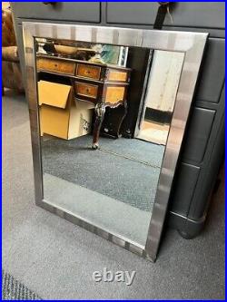 Large Bevelled Edge Silver Framed Mirror 10 Available