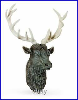 Large Stag head wall hanging in Gold, Silver, White or Bronze