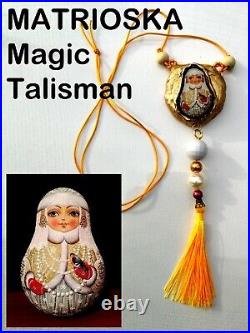 Lucky talisman matrioska russian ethnic jewel amulet attraction money good luck