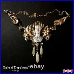 Luxury jewelry simulated diamond gold silver precious stones necklace woman gift