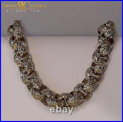 MEN'S 26 INCH 22 Belcher Chain in Sterling Silver 401g Dipped in 9 ct Gold