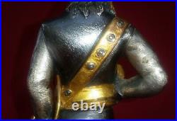 MORGAN PIRATE WARRIOR Bronze Sculpture Figure 22K Gold 800 Silver VASARI Gorham