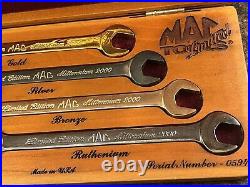 Mac Tools Millennium Collection 4 Piece Wrench Set Gold Silver Bronze Ruthenium
