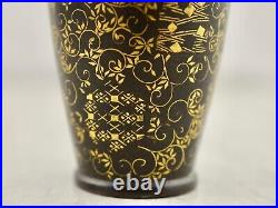 Meiji Japanese Komai-type mixed metal gold & silver patterned bronze vase