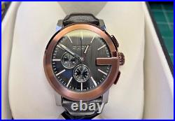 Mens Genuine Gucci G-chrono XL YA101202 Swiss Designer Watch Copper Leather