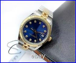 Msg For Pictures-two Tone Date Watch Roman Numerals Automatic Waterproof Inc Box