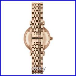NEW Emporio Armani AR11244 Ladies Gianni T-bar Rose Gold Crystal Watch