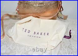 NWT $195 TED BAKER Darwina Tassel Camera Bag Crossbody Bronze Rose Gold