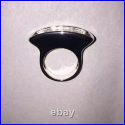 NWT authentic ROBERT LEE MORRIS size 7 silver/gold HAMMERED BRONZE cocktail ring