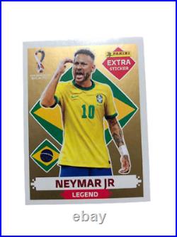 Neymar Jr. 4 Extra Stickers Lot Gold+ Silver+ Bronze+ Red Qatar 2022 Panini