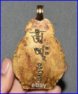Old China Bronze Silver Gilt 1000 Arms Avalokiteshvara of Goddess Buddha Pendant