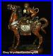 Old China Feng Shui Bronze Gilt 24k Gold Silver monkey ride horse animal Statue