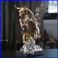 Original Bronze Statue Sculpture Golden Taurus Signed Jewelry processing