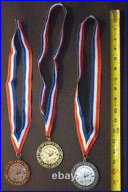 Original screen used prop SPINNING OUT ice skating medal set Gold Silver Bronze