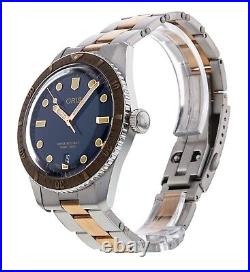 Oris Divers 733 7707 43 55 MB Steel & Bronze, Blue Dial 40mm Watch