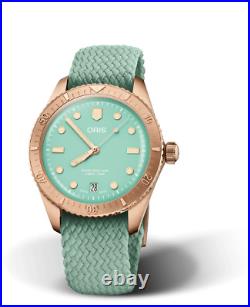 Oris Divers Sixty-Five 65 Cotton Candy Watch, Green New Unworn RRP £2100