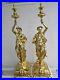 Pair BRONZE golden Statue by Gregoire Figurines. H- 89cm. W-25 Cm at The Base