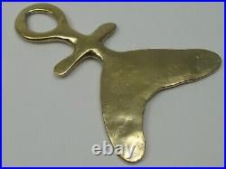 Pendant Silver 925 Gold Plated Handmade Replica Made from Bronze Era Signed