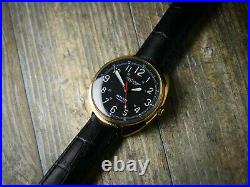 Raketa Aviator Vintage mechanical watch gold plated USSR military pilots style